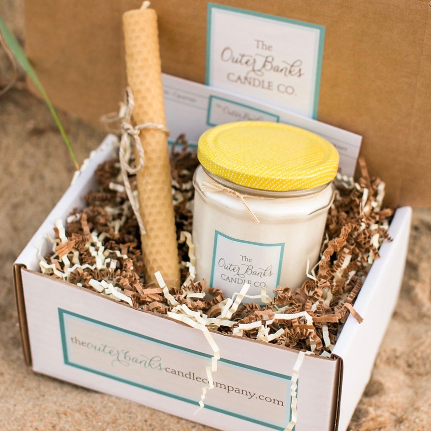 Beachy Candle Gift Baskets  The Outer Banks Candle Co.