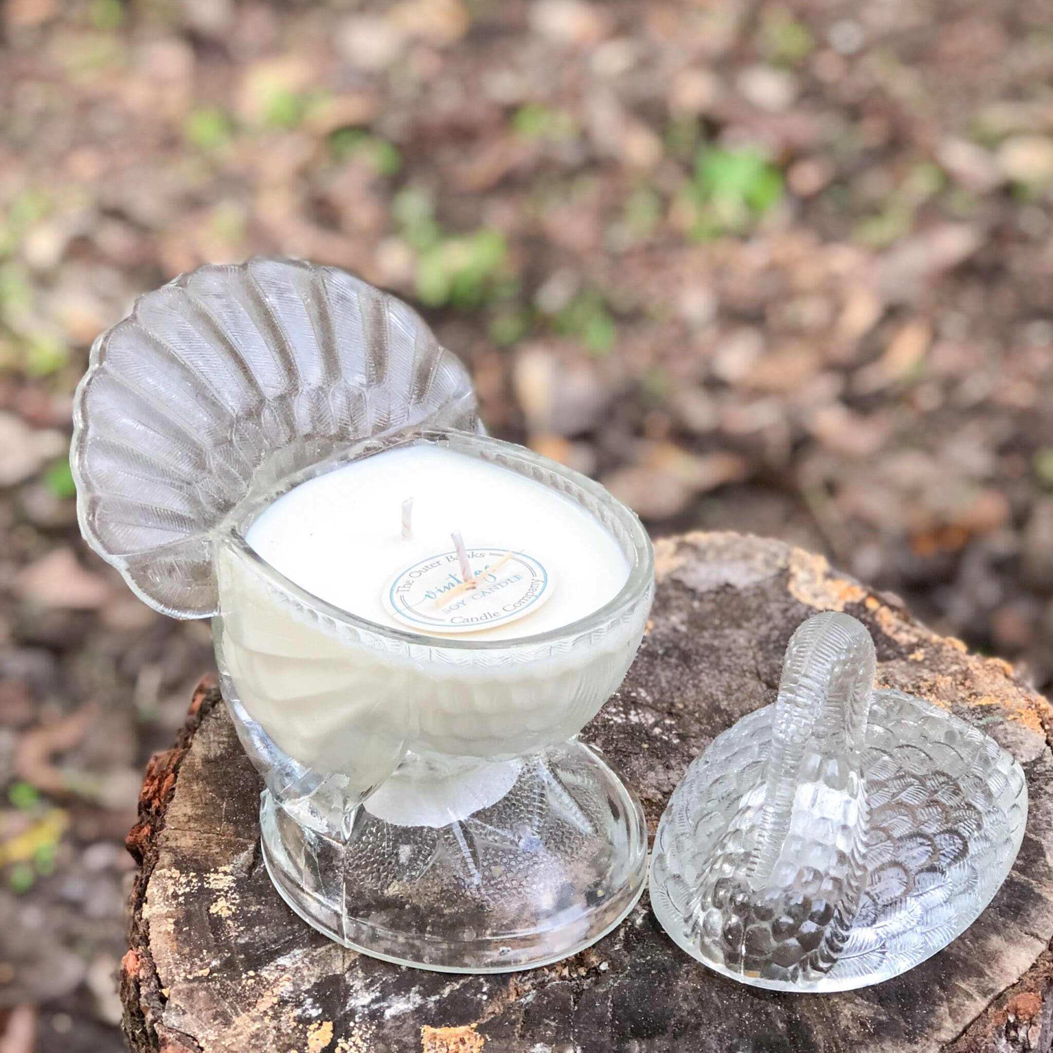 Large Clear Vintage Turkey Candy Dish - Image 5