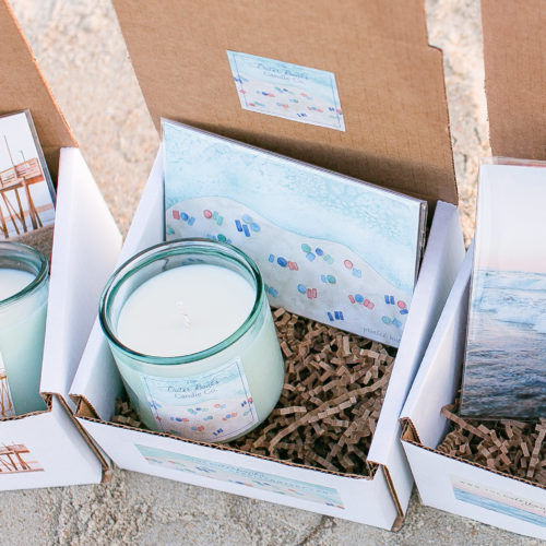 Artist Candle & Aerial Beach Art Print - Image 4