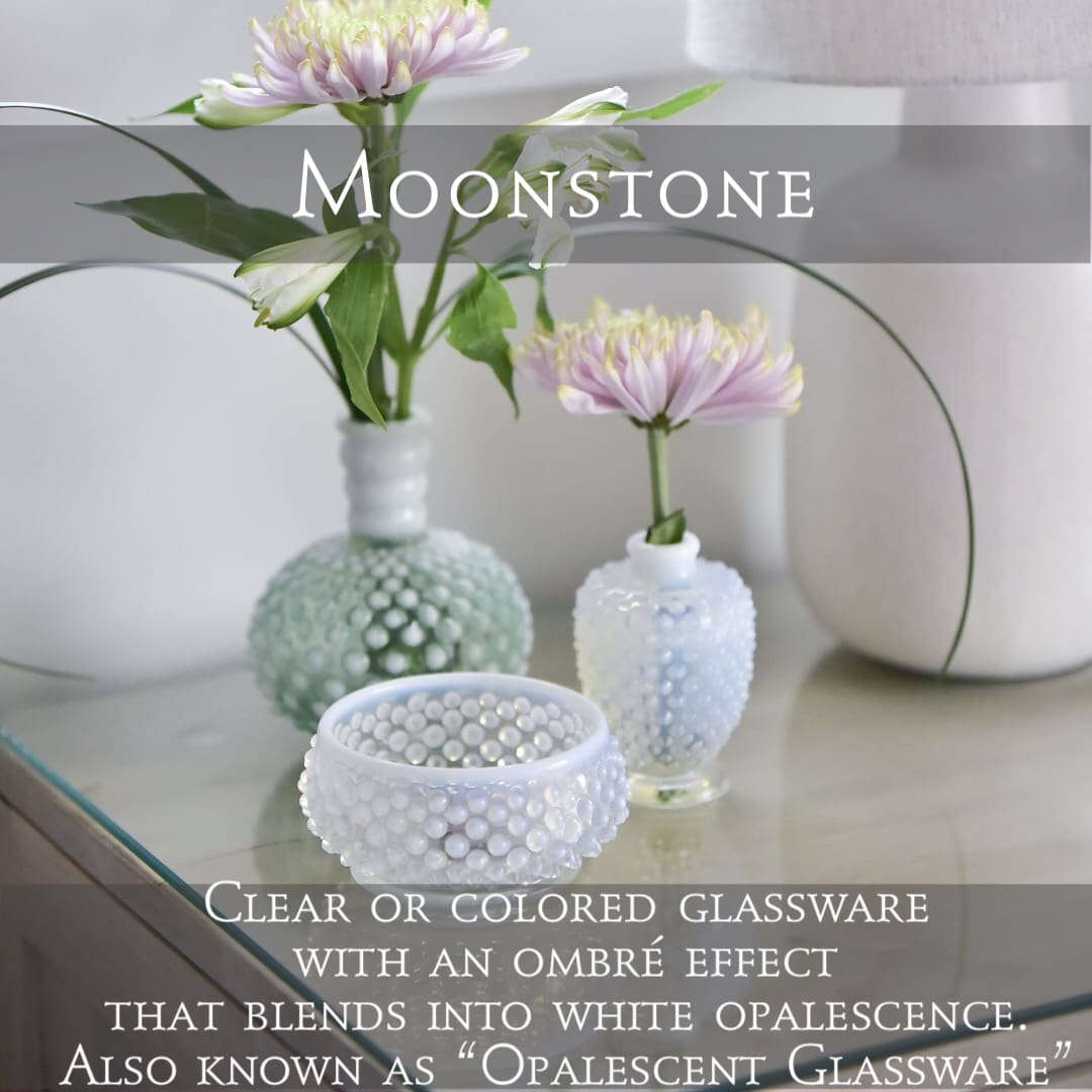 Antique Hobnail Moon Stone Serving Dish w/Lid - Image 6