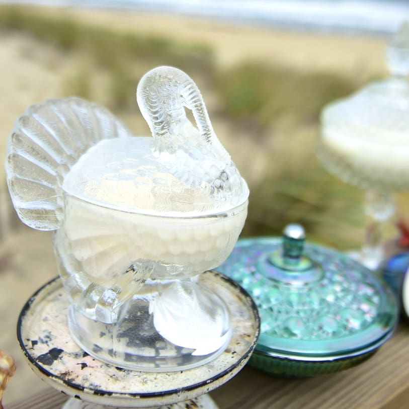 Large Clear Vintage Turkey Candy Dish - Image 2