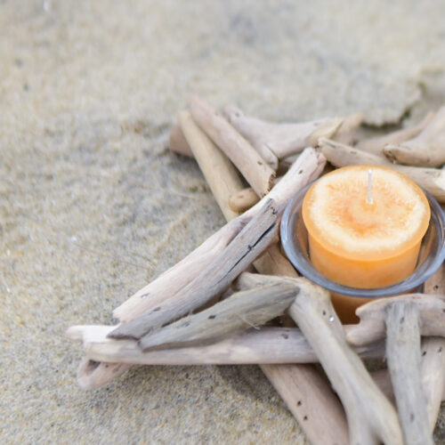 Driftwood STAR Votive Holder - Image 3