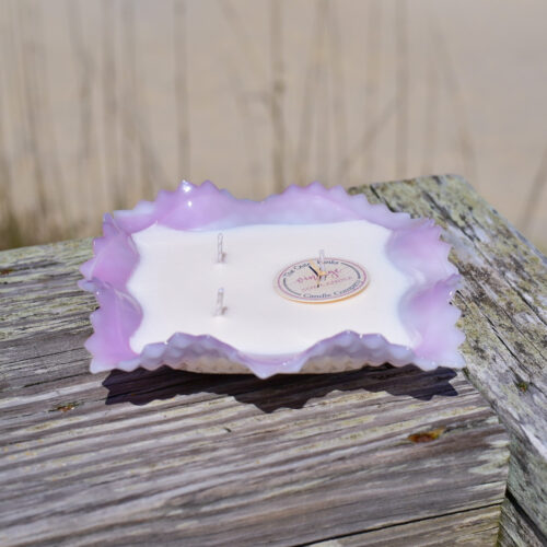 Antique Milk Glass Pink/Lilac Ombre Candy Dish - Image 2