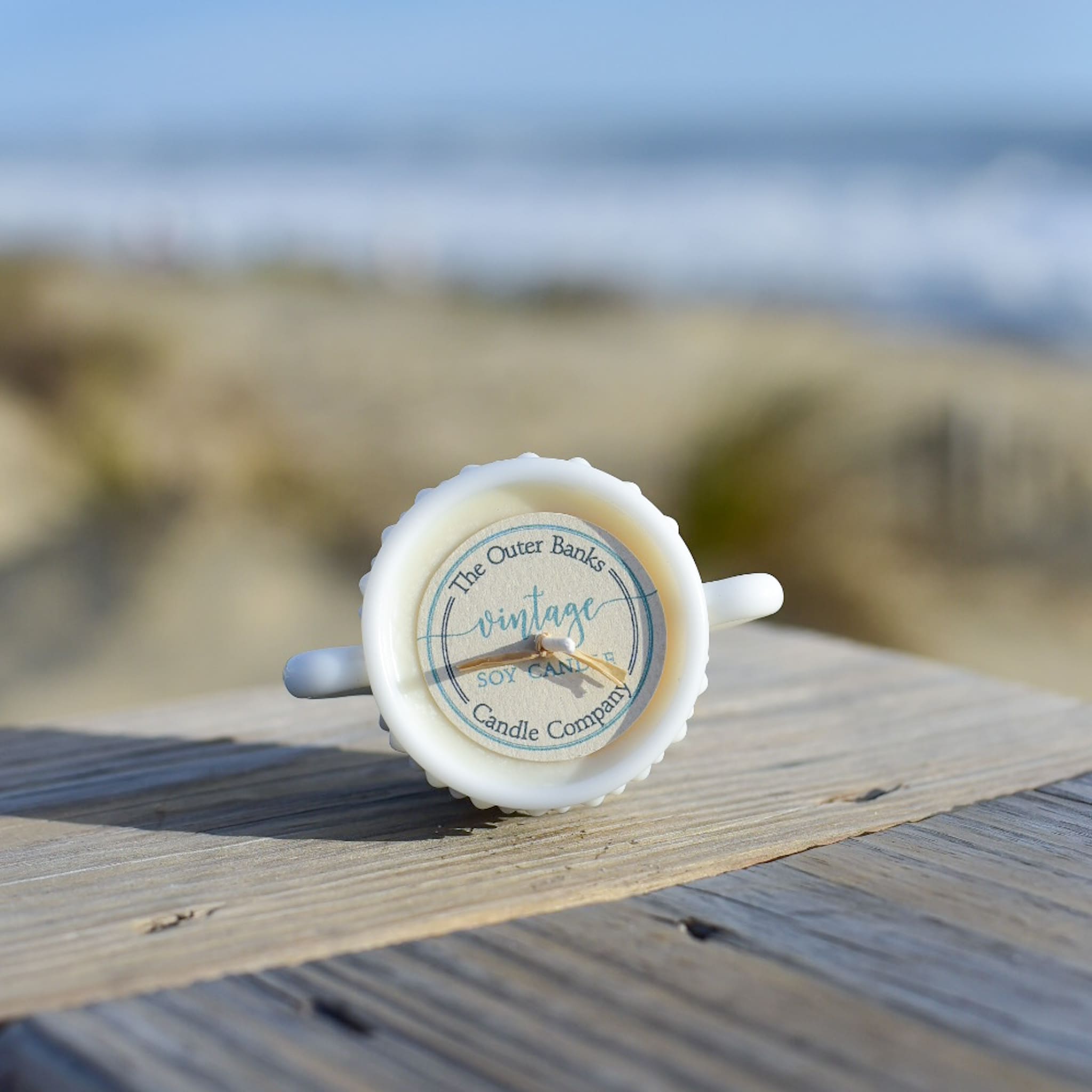 Antique Mini Milk Glass Hobnail Sugar Dish - Image 2