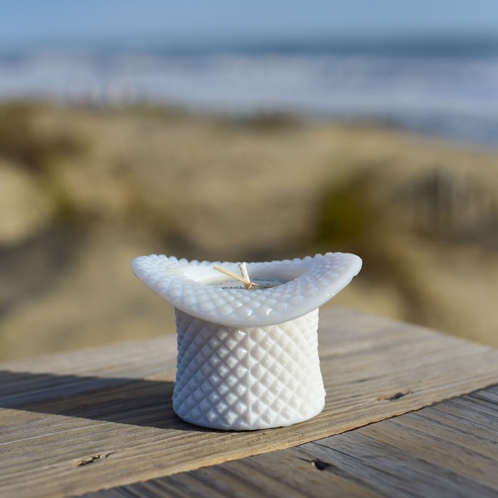 Vintage Milk Glass Top Hat Toothpick Holder