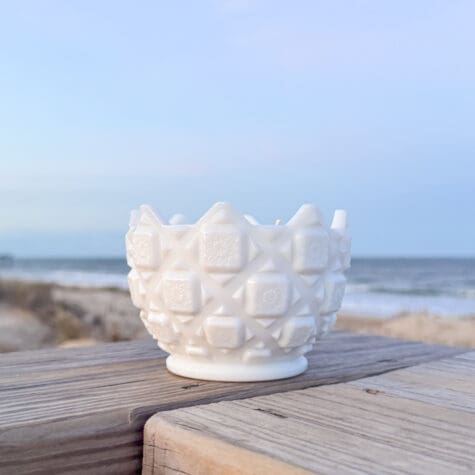 Midmod Milk Glass Westmoreland Candy Dish