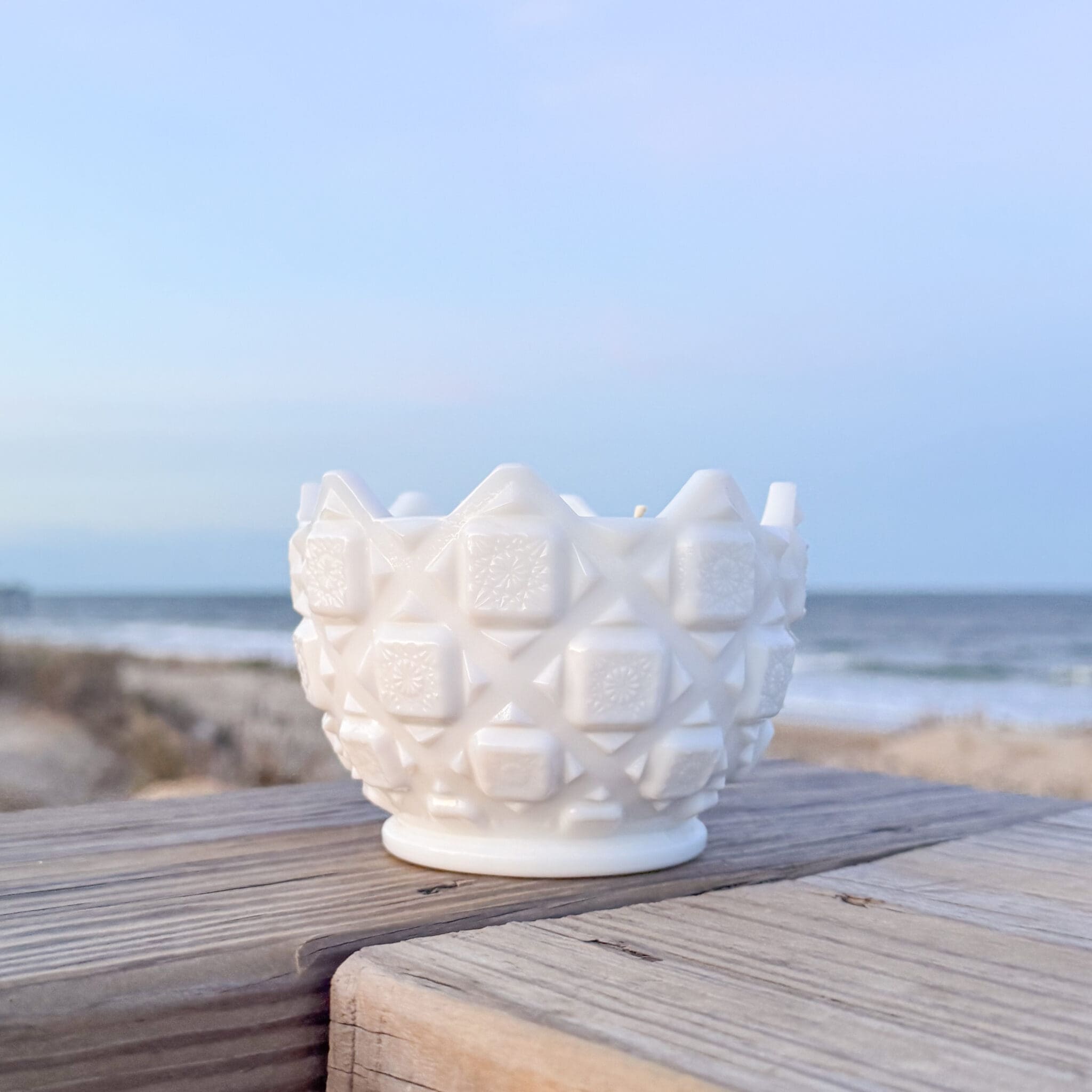 Midmod Milk Glass Westmoreland Candy Dish