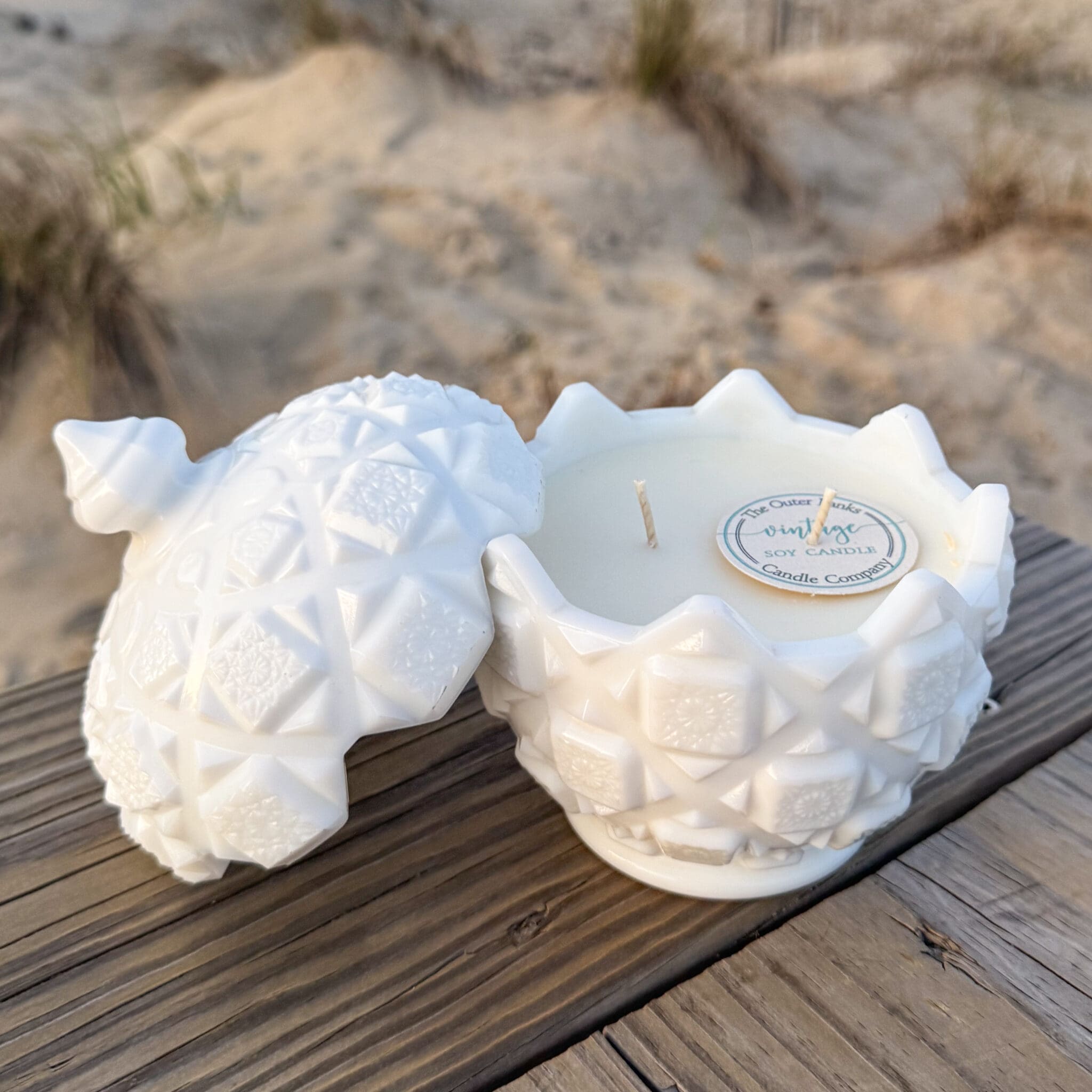 Midmod Milk Glass Westmoreland Candy Dish - Image 2