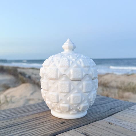 Midmod Milk Glass Westmoreland Candy Dish