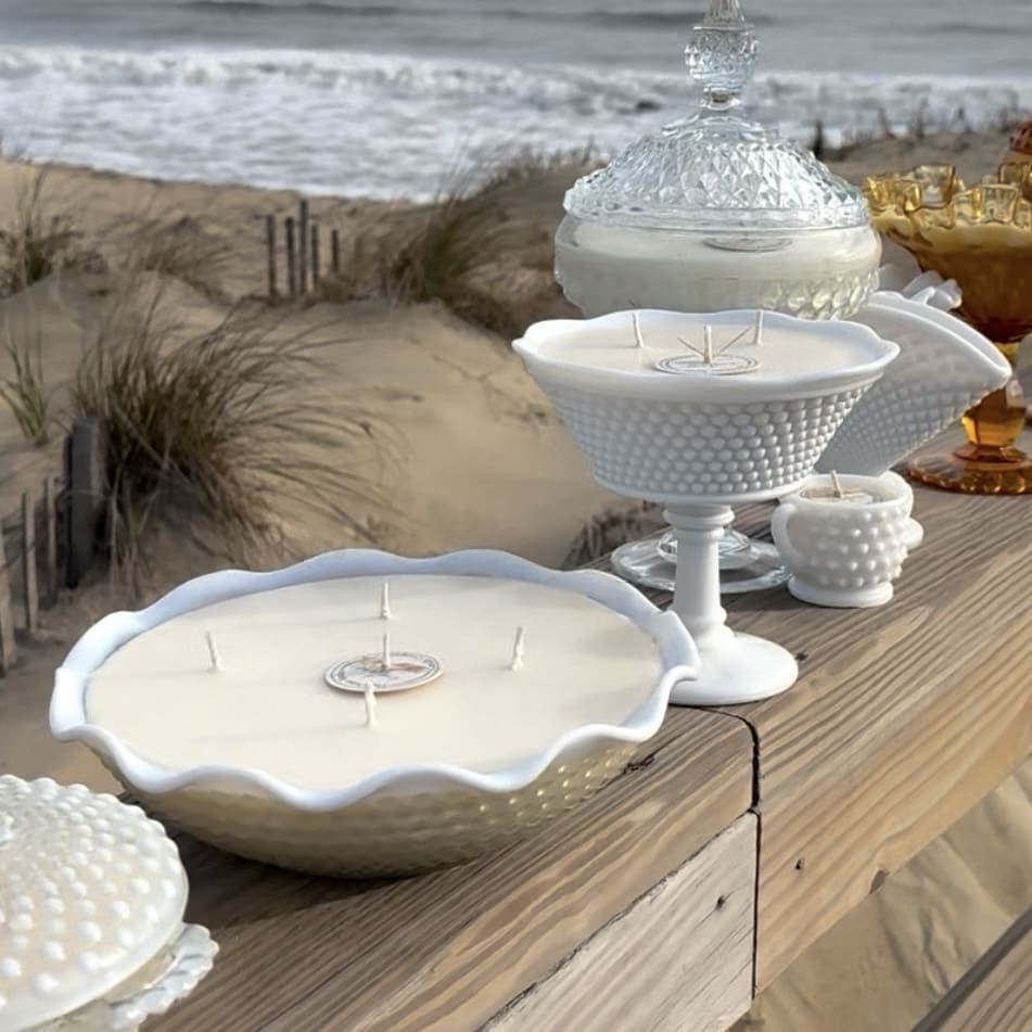 Large Antique Hobnail Moon Stone Serving Bowl - Image 4