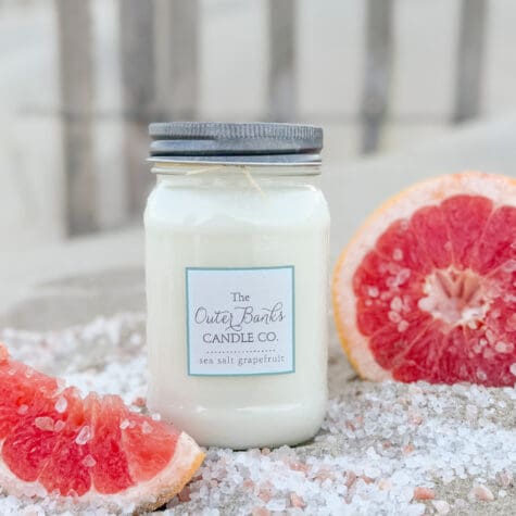 Sea Salt Grapefruit Mason Jar Candles