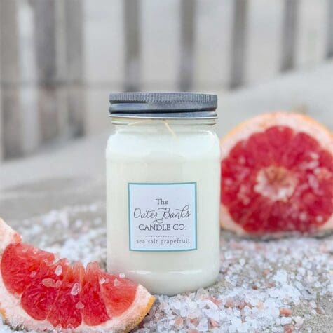 Sea Salt Grapefruit Mason Jar Candles