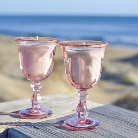 Large Vintage Lenox Pink Goblet Set