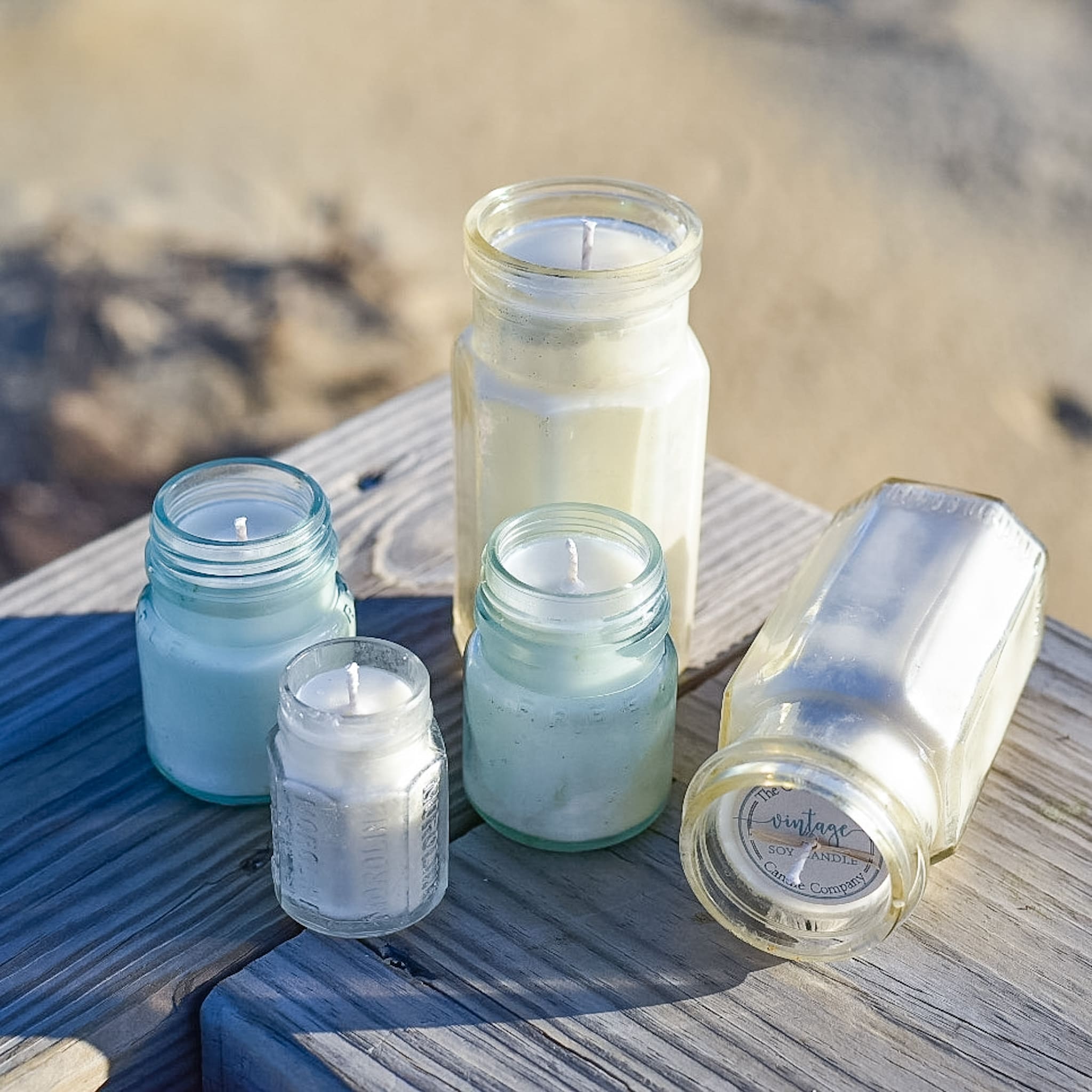 Antique Octagon Glass Bottle - Image 3