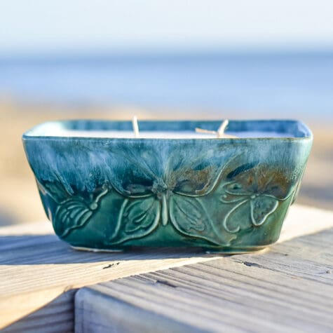 Vintage *Ombre* Green Butterfly Planter