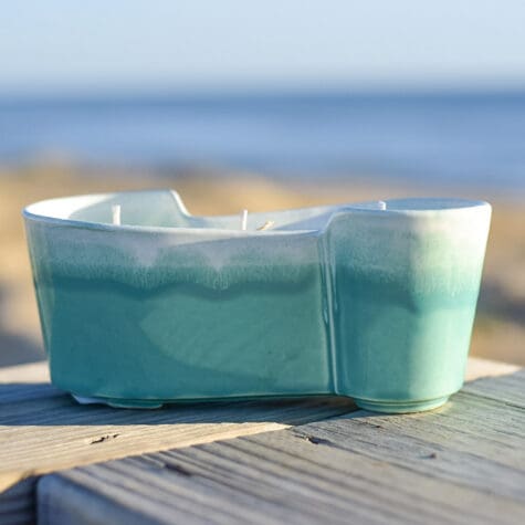 Vintage *Ombre* Turquoise Planter