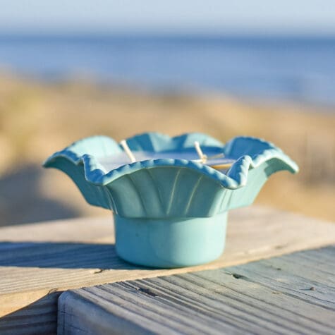 Vintage Aqua Flower Planter